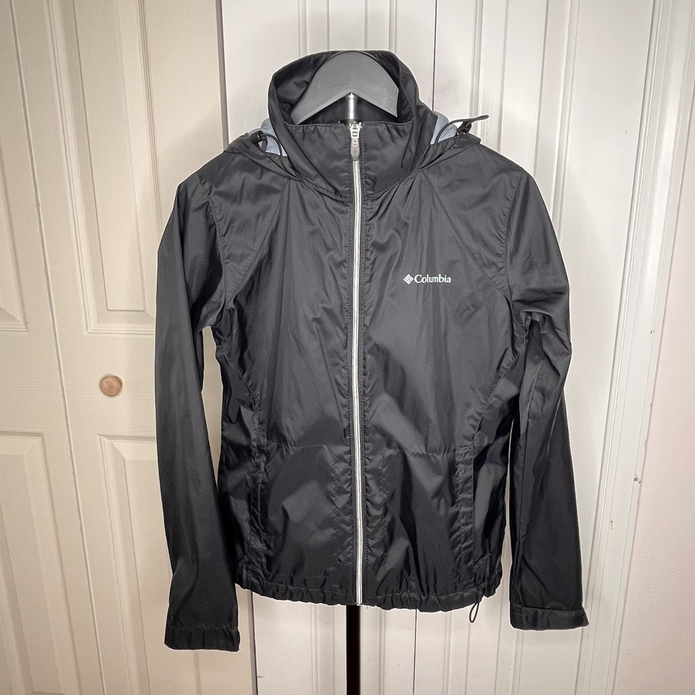 Columbia Women's Black Switchback II Windbreaker Rain Jacket Size Small